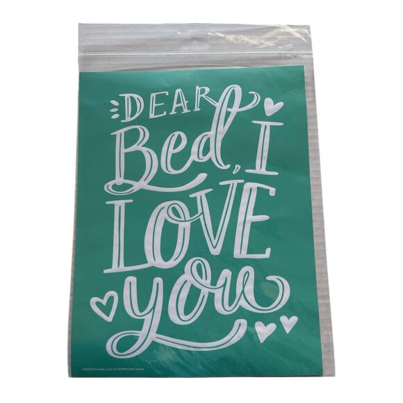 NWT Chalk Couture‎ Dear Bed I Love You 8.5x 11 Transfer - Picture 1 of 5